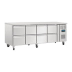 Table réfrigérée GN Polar Série U avec 8 tiroirs 616L