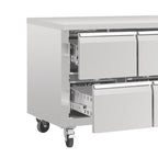 Table réfrigérée GN Polar Série U avec 8 tiroirs 616L