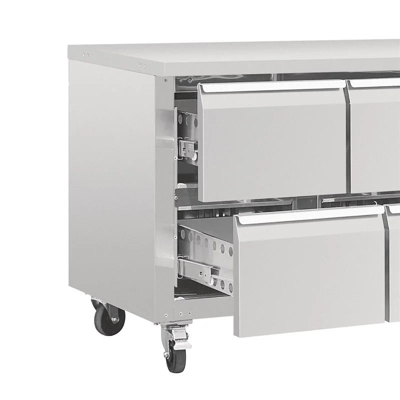 Table réfrigérée GN Polar Série U avec 8 tiroirs 616L