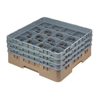 Cambro Panier lave-verres beige à 16 compartiments hauteur max. des verres 17,4 cm