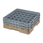 Cambro Panier lave-verres beige à 36 compartiments hauteur max. des verres 13,3 cm