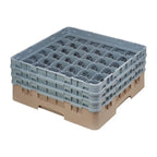 Cambro Panier lave-verres beige à 36 compartiments hauteur max. des verres 17,4 cm