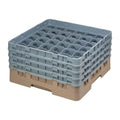 Cambro Panier lave-verres beige à 36 compartiments hauteur max. des verres 21,5 cm