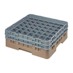 Cambro Panier de lavage pour verres beige avec 49 compartiments hauteur de verre max 13,3cm
