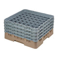 Cambro Panier de lavage pour verres beige avec 49 compartiments hauteur de verre max 21,5cm
