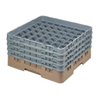 Cambro Panier de lavage pour verres beige avec 49 compartiments hauteur de verre max 21,5cm