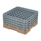 Cambro Panier de lavage pour verres beige avec 49 compartiments hauteur de verre max 21,5cm