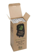 Pailles en papier biodégradables Fiesta Green noires - 250 pcs