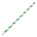 Pailles en papier Fiesta Green 210 mm - blanc/vert - 250 pcs