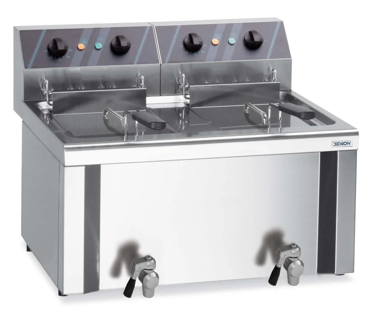 Friteuse électrique double professionnelle 6+6 Litres avec robinet de vidange, 230 V