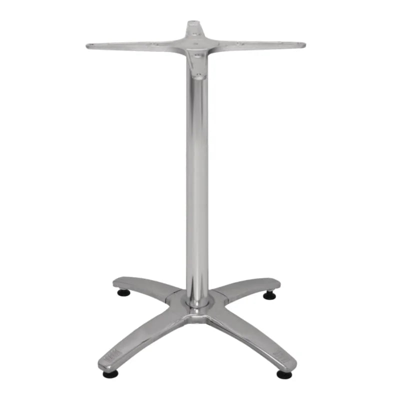 Bolero Piètement de table avec base à 4 branches en aluminium 680 mm