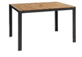 Table rectangulaire en acier et bois d’acacia Bolero 1200x800 mm