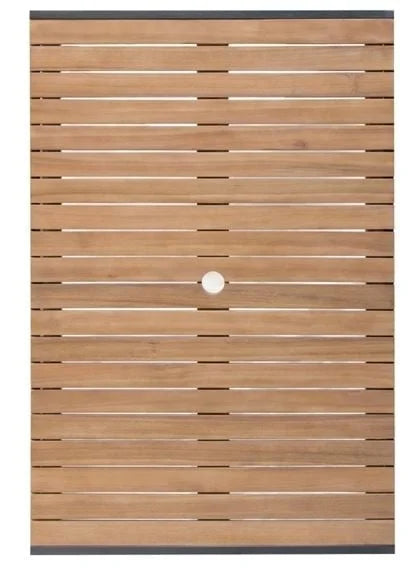 Table rectangulaire en acier et bois d’acacia Bolero 1200x800 mm