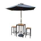 Tabourets de bar Bolero en acier et bois d’acacia - lot de 2