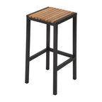 Tabourets de bar Bolero en acier et bois d’acacia - lot de 2