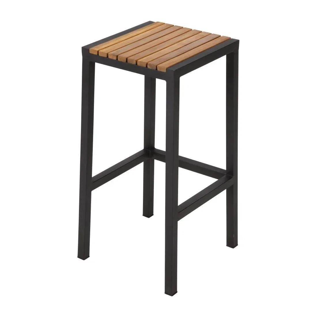 Tabourets de bar Bolero en acier et bois d’acacia - lot de 2