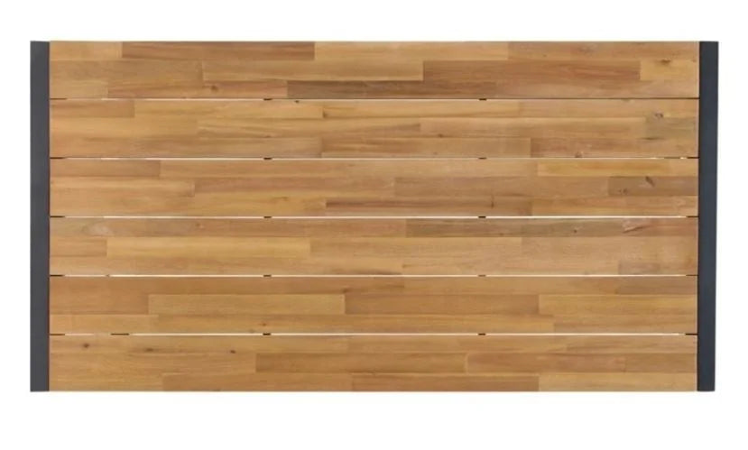 Table rectangulaire en acier et bois d’acacia Bolero de style industriel