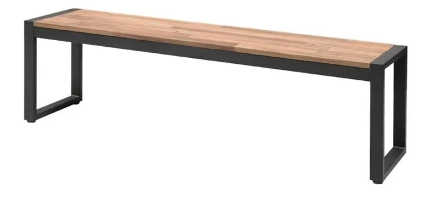 Bancs Bolero en acier et bois d’acacia, style industriel 160 cm
