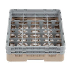 Cambro Panier lave-verres beige à 16 compartiments hauteur max. des verres 13,3 cm