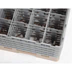 Cambro Panier lave-verres beige à 16 compartiments hauteur max. des verres 25,7 cm