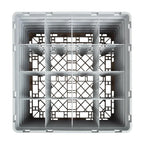 Cambro Panier lave-verres beige à 16 compartiments hauteur max. des verres 29,8 cm