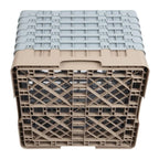 Cambro Panier lave-verres beige à 16 compartiments hauteur max. des verres 29,8 cm