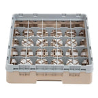 Cambro Panier lave-verres beige à 25 compartiments hauteur max. des verres 9,2 cm