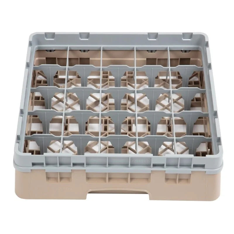 Cambro Panier lave-verres beige à 25 compartiments hauteur max. des verres 9,2 cm