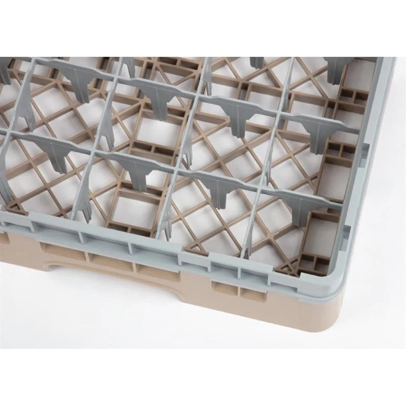 Cambro Panier lave-verres beige à 25 compartiments hauteur max. des verres 9,2 cm