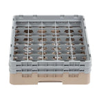 Cambro Panier lave-verres beige à 25 compartiments hauteur max. des verres 13,3 cm