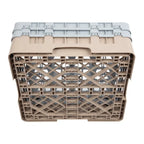 Cambro Panier lave-verres beige à 25 compartiments hauteur max. des verres 13,3 cm