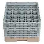 Cambro Panier lave-verres beige à 25 compartiments hauteur max. des verres 29,8 cm