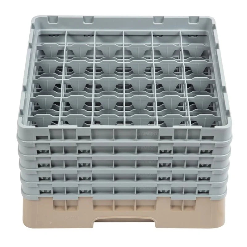 Cambro Panier de lavage pour verres beige avec 36 compartiments hauteur de verre max 25,7cm