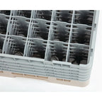 Cambro Panier de lavage pour verres beige avec 36 compartiments hauteur de verre max 25,7cm