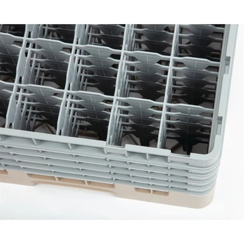Cambro Panier de lavage pour verres beige avec 36 compartiments hauteur de verre max 25,7cm