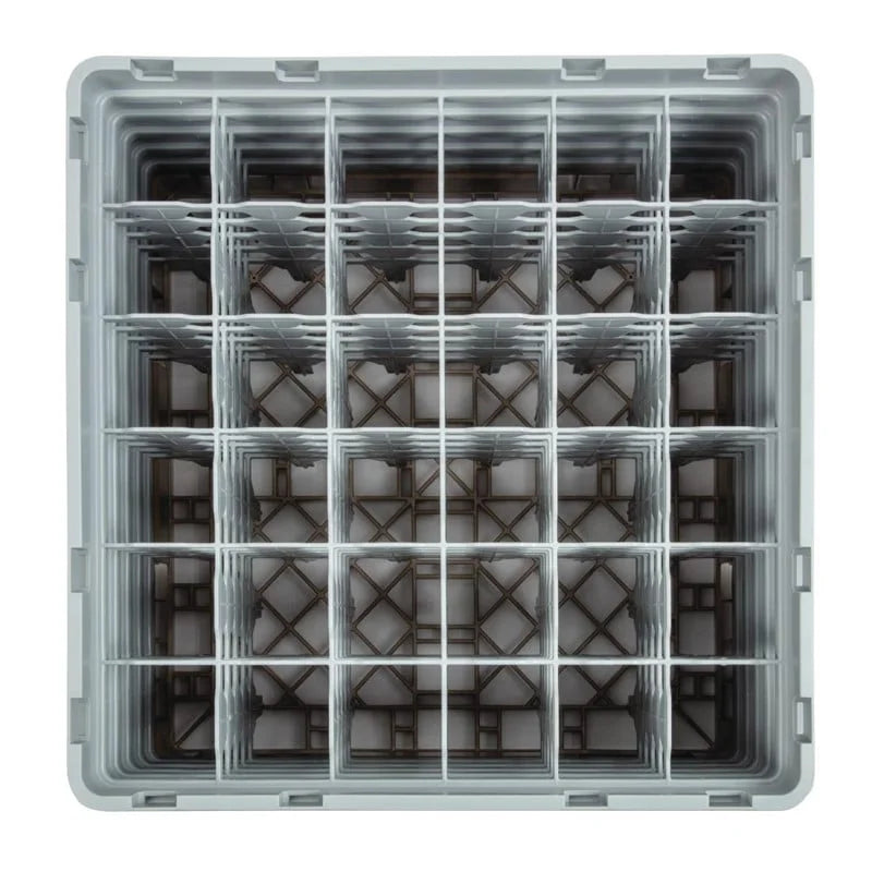 Cambro Panier de lavage pour verres beige avec 36 compartiments hauteur de verre max 25,7cm