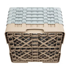 Cambro Panier de lavage pour verres beige avec 36 compartiments hauteur de verre max 25,7cm