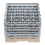 Cambro Panier de lavage pour verres beige avec 36 compartiments hauteur de verre max 29,8cm