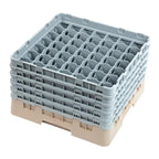 Cambro Panier de lavage pour verres beige avec 49 compartiments hauteur de verre max 25,7cm