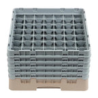 Cambro Panier de lavage pour verres beige avec 49 compartiments hauteur de verre max 25,7cm