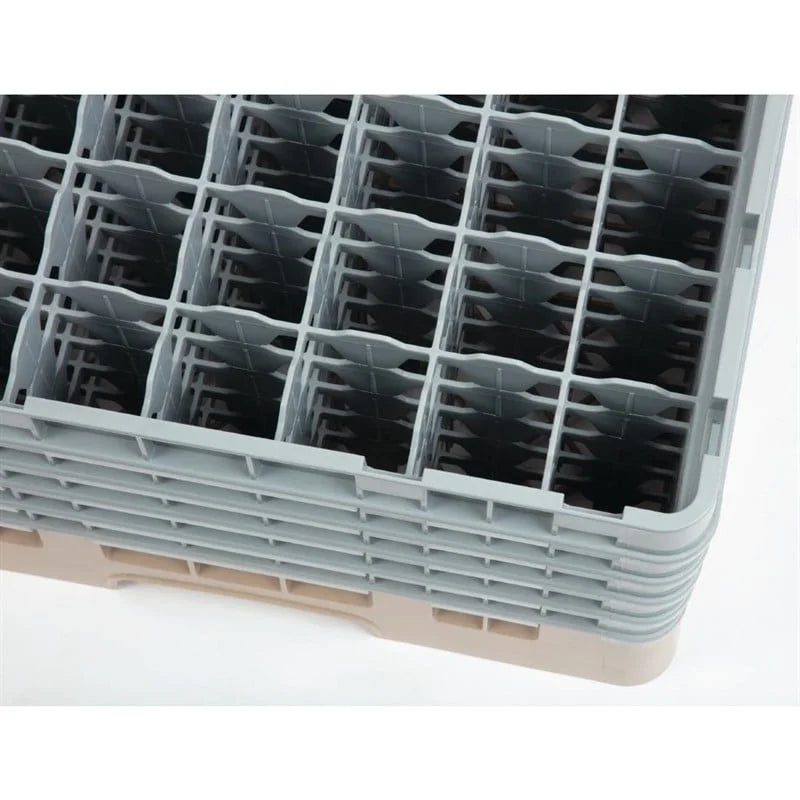 Cambro Panier de lavage pour verres beige avec 49 compartiments hauteur de verre max 25,7cm
