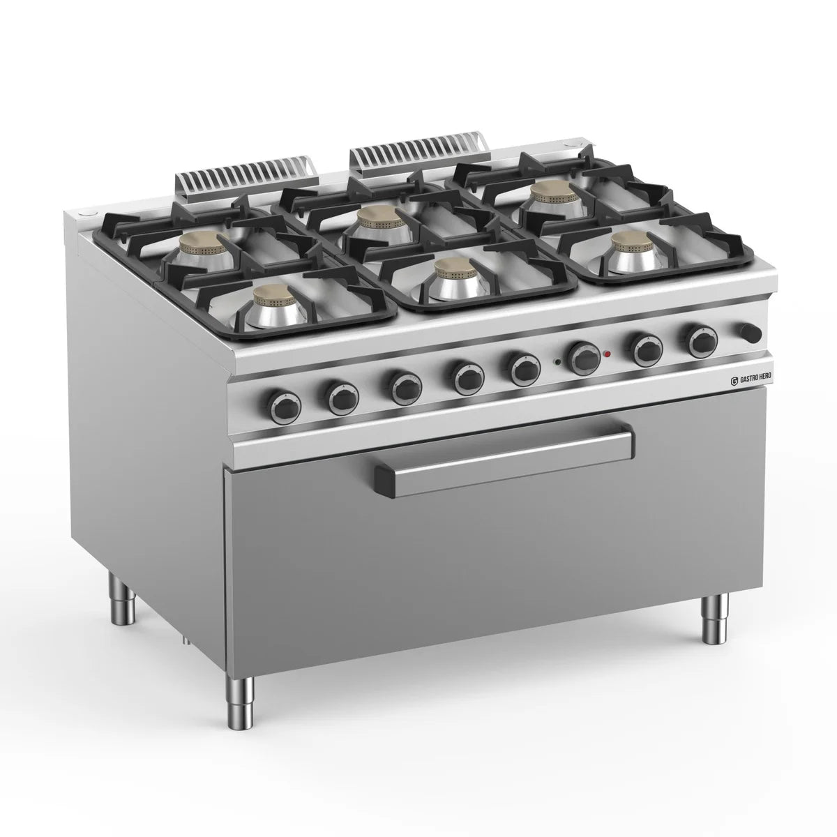 Cuisinière à gaz Série 900 - 120/90 avec grand four à gaz grill - 6 feux - 64 kW