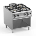 Cuisinière à gaz Série 900 - 80/90 avec soubassement ouvert - 4 feux - 36 kW