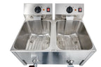 Friteuse électrique double ECO 10+10 litres avec robinet de vidange