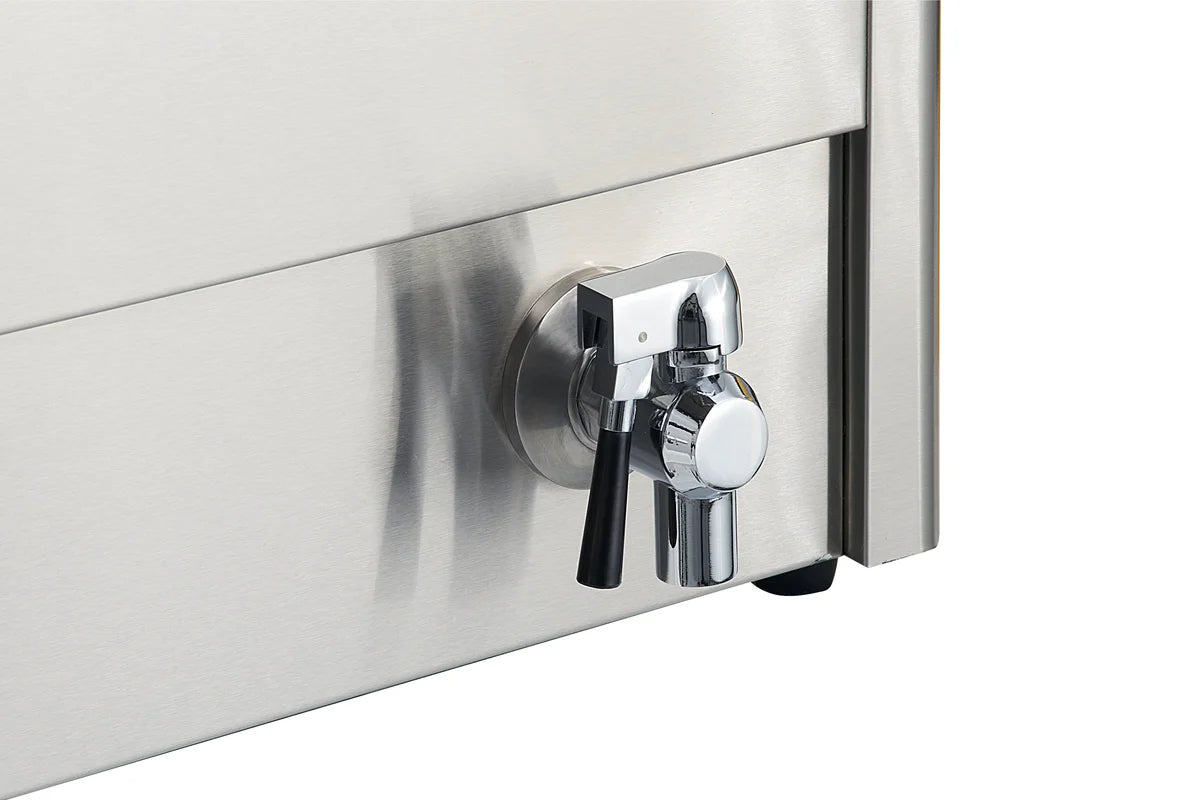 Friteuse électrique double ECO 10+10 litres avec robinet de vidange