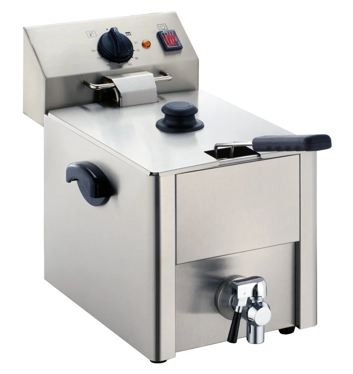Friteuse électrique ECO 10 litres avec robinet de vidange