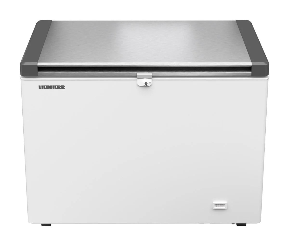 Liebherr coffre congélateur EFL 3056 blanc avec couvercle en acier inoxydable