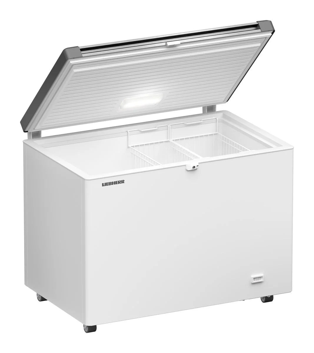 Liebherr coffre congélateur EFL 3056 blanc avec couvercle en acier inoxydable