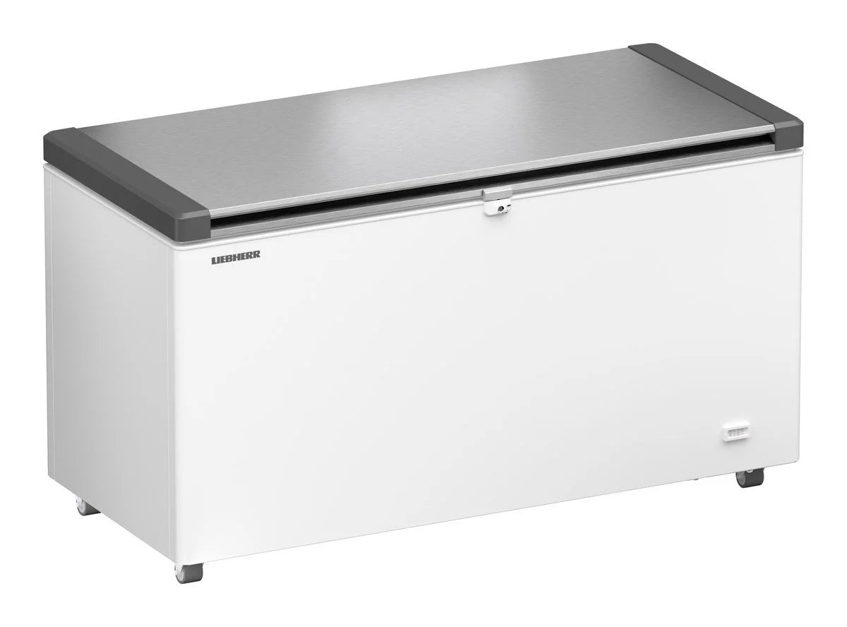 Liebherr coffre congélateur EFL 4656 blanc avec couvercle en acier inoxydable