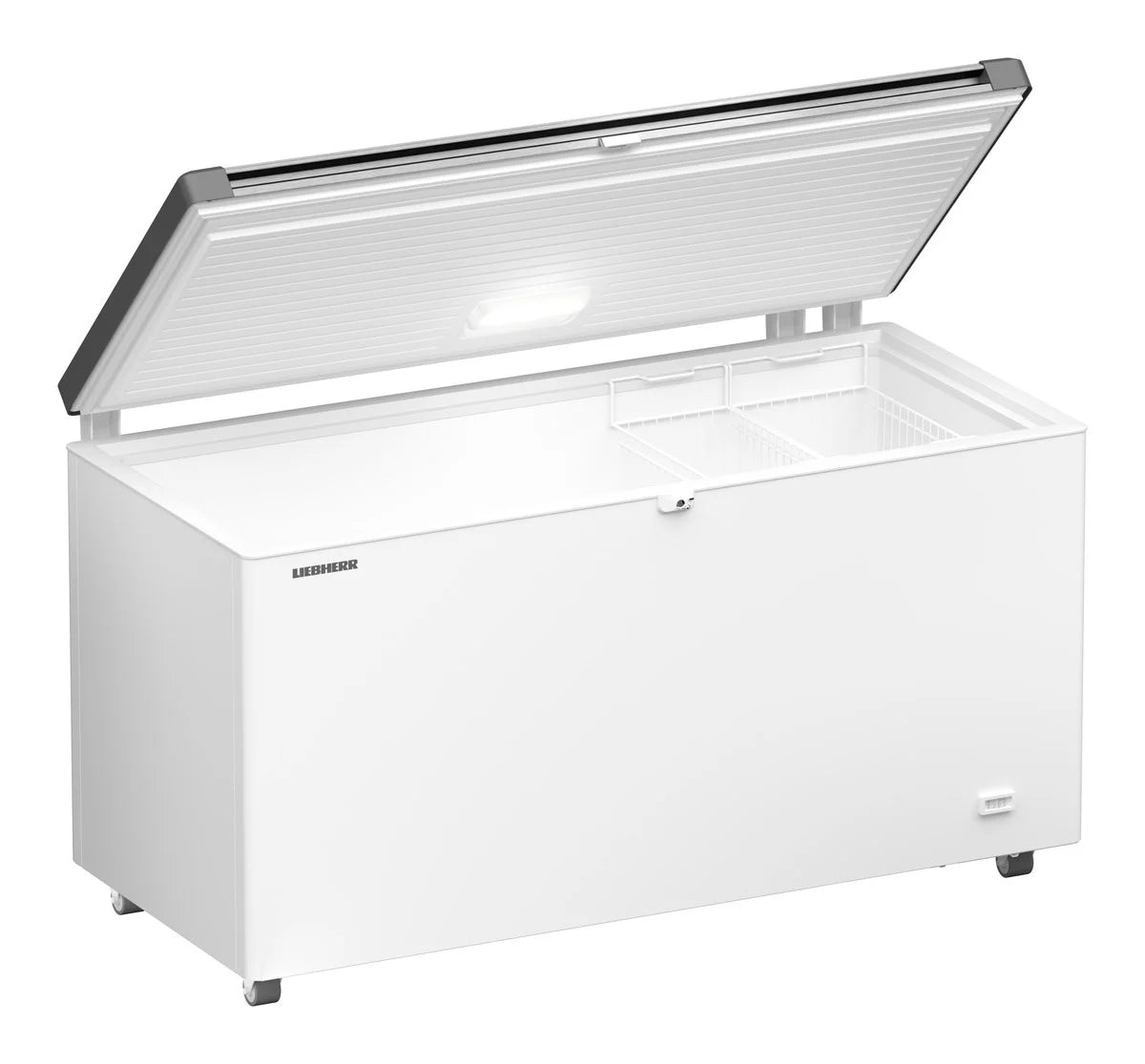 Liebherr coffre congélateur EFL 4656 blanc avec couvercle en acier inoxydable